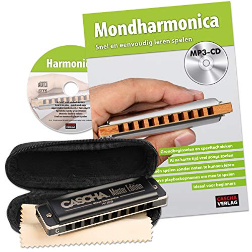 CASCHA Harmonica set pour apprendre, l’harmonica en do majeur diatonique, livre en néerlandais, étui et drap d’entretien, idéal pour débutants et adultes - Les Beatles, Paul McCartney, John Lennon, RIngo Starr, George Harrison CASCHA Harmonica set pour apprendre, l'harmonica en do majeur diatonique, livre en néerlandais, étui et drap d'entretien, idéal pour débutants et adultes