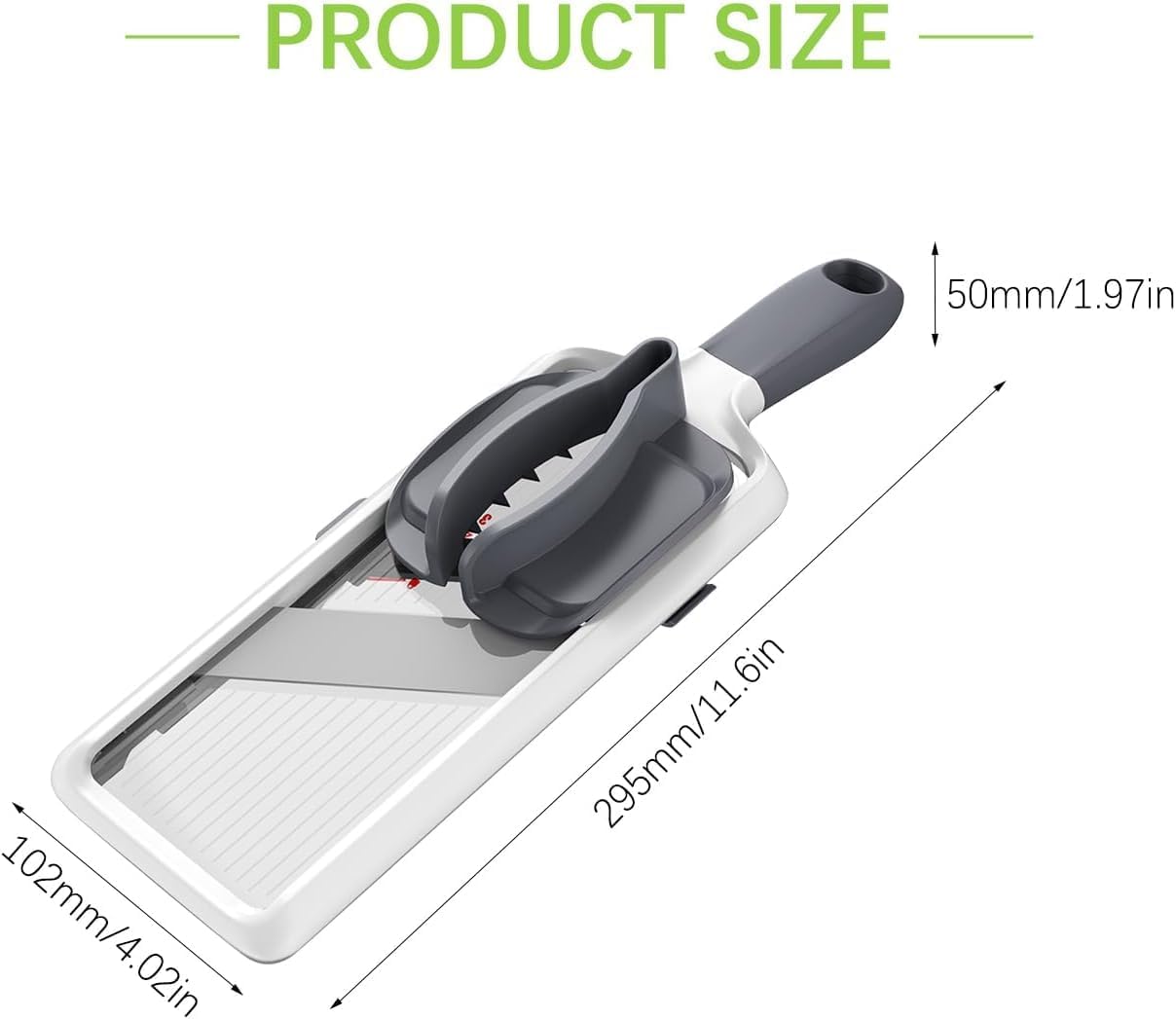 Adjustable Mandoline Slicer with 2 Peelers