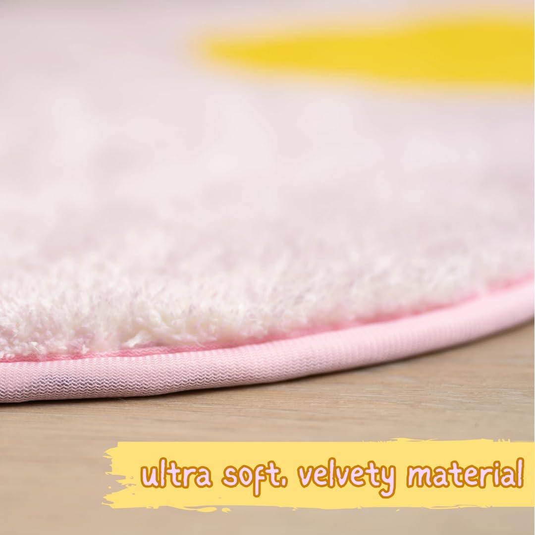 Yoodly Flower Rug - Ultra Soft Nonslip 30 Inch Pretty in Pink