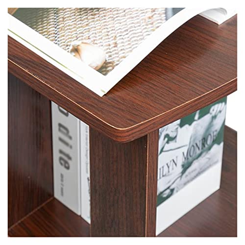 Computertisch L-förmiger PC-Schreibtisch aus Holz mit zweischichtigen Bücherregalen Rechtwinkliger Schreibtisch Arbeitsplatz Eck-PC-Schreibtisch mit Bücherregal Langlebige Home-Office-Möbel Laptop-S – Bild 3