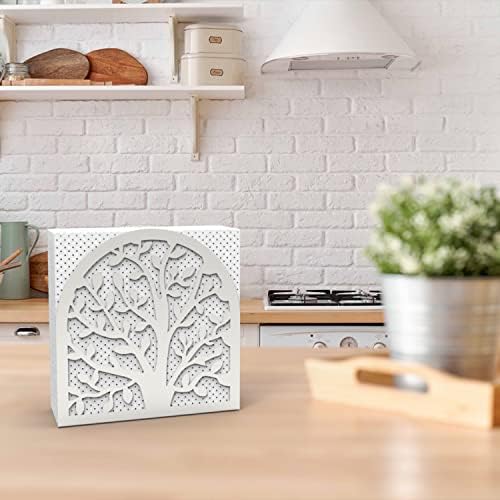 Stylish Metal Napkin Holder Retro Design Silver