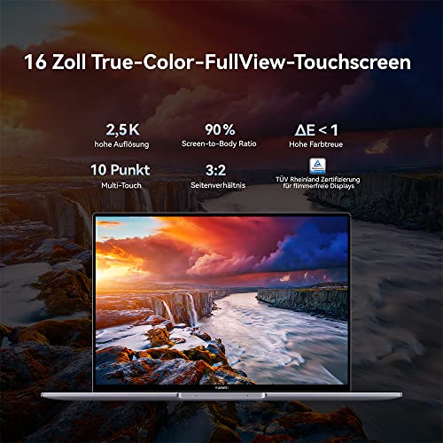 HUAWEI MateBook 16s 2023 | 16" 2.5 K True-Colour-Touchscreen | 13th Gen Intel Evo Platform Powered by Intel Core i9 | 16 GB RAM | 1 TB SSD | Windows 11 | Space Gray | TÜV Rheinland Low Blue Light – Bild 4