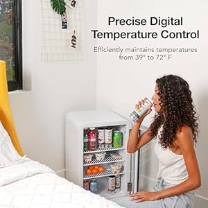 Cooluli Decor 24 cu ft Compact Mini Fridge with Glass Door Small Refrigerator for Bedroom Office Dorm Ideal for Soda Drinks Beer White