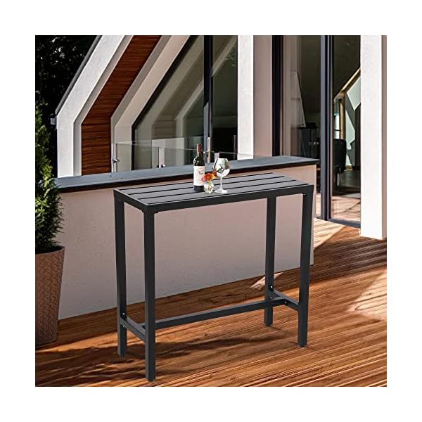   Outdoor-Bar-Table-Patio-Counter-Height-Bar-Table-47-Rectangle-Bar-Table-for-Patio-Garden-Yard-Balcony-Poolside-Black-47inch-Length