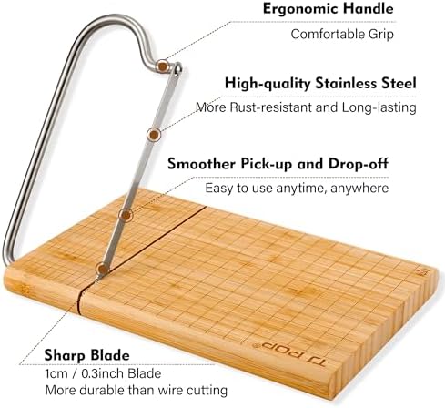 Bamboo Cheese Slicer Eco-Friendly Durable 10x8 inch