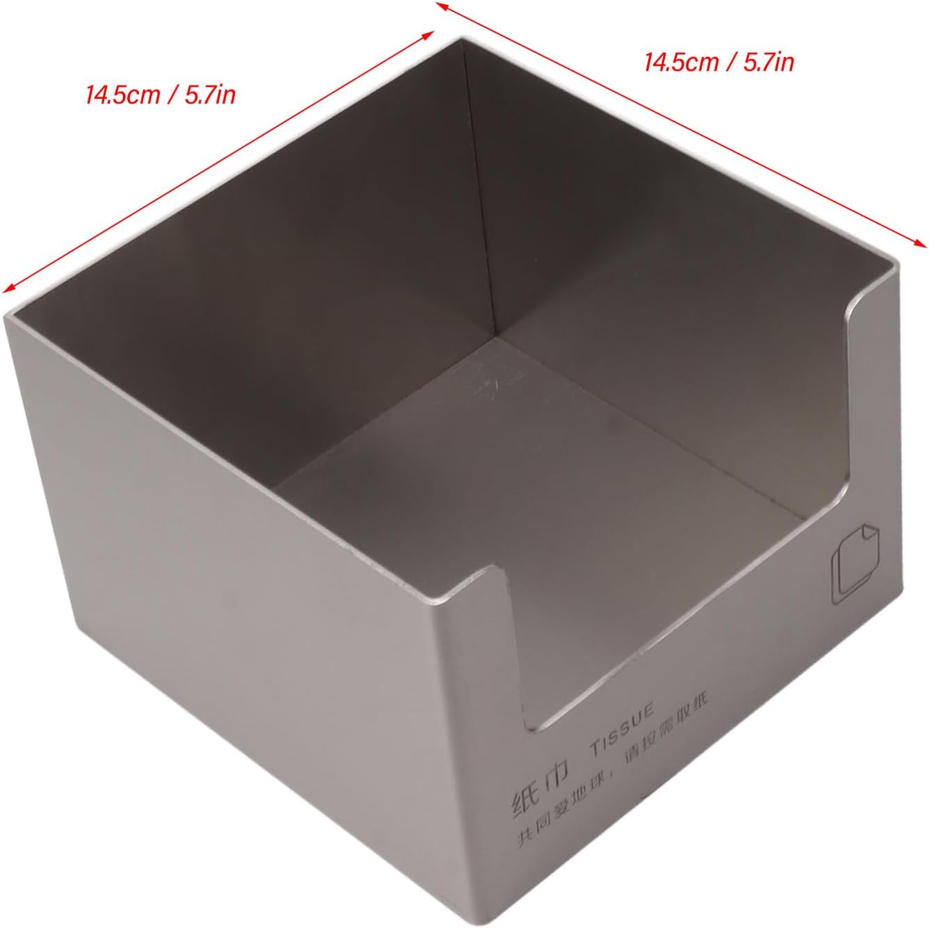 Modern Stainless Steel Square Napkin Holder for Kitchen Bathroom