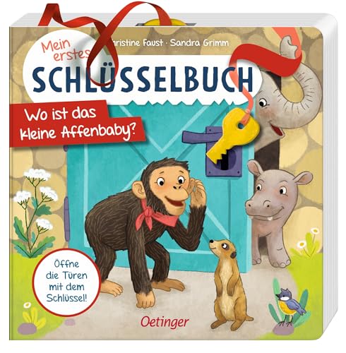 Mein erstes Schlüsselbuch. Wo ist das kleine Affenbaby?: Spielbuch mit Schlüssel und Türklappen zum Öffnen für Kinder ab 2 Jahren