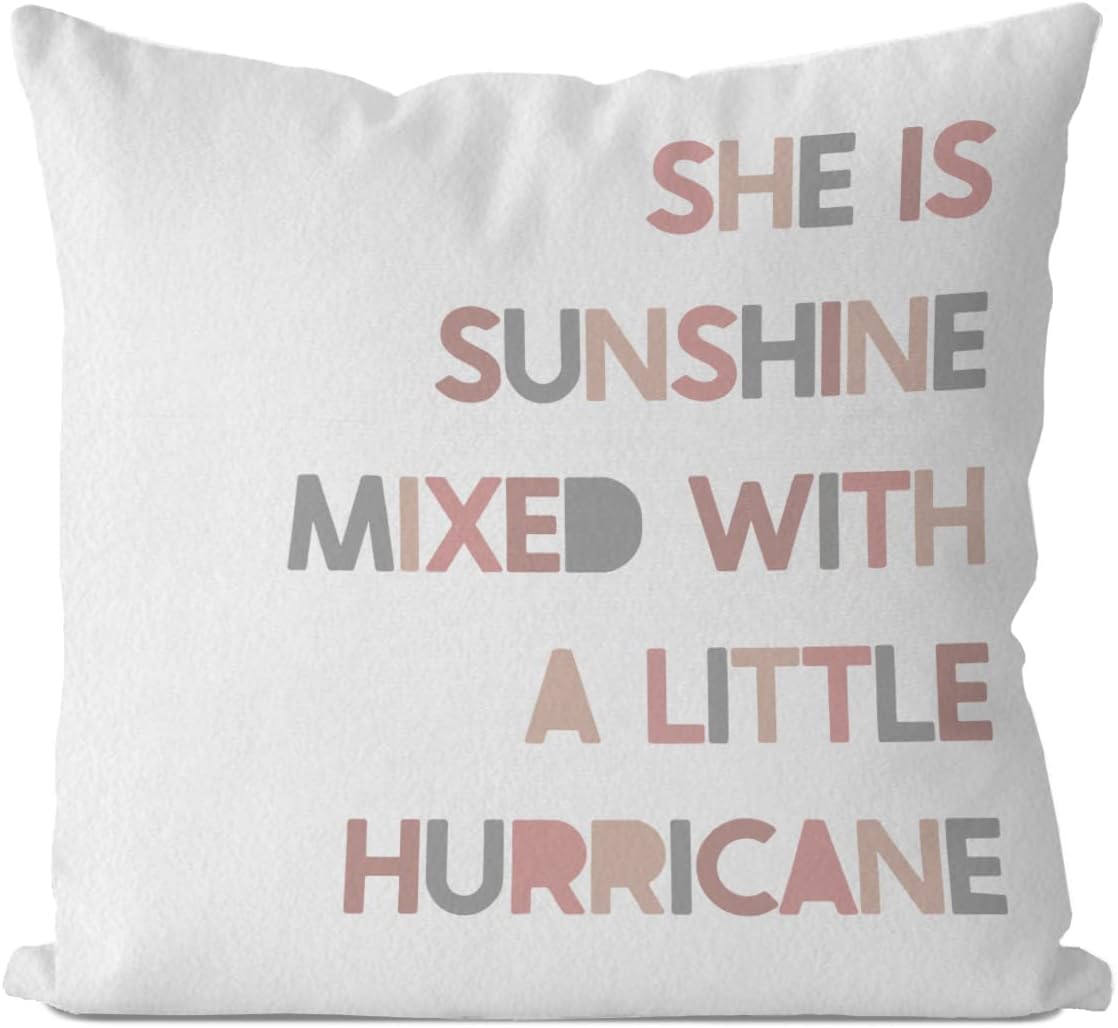 Hello Beautiful Pillow Cover 18x18 Pink