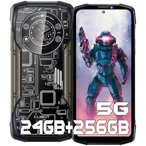 CUBOT Kingkong Star(2023) 5G Outdoor Smartphone Android 13, 24GB+256GB/1TB, 10600mAh(33W), 6.78" FHD+1.09" Zurück Dsiplay Handy Ohne Vertrag, 100MP+24MP Nachtsicht, IP68/NFC/3 Slots, Schwarz