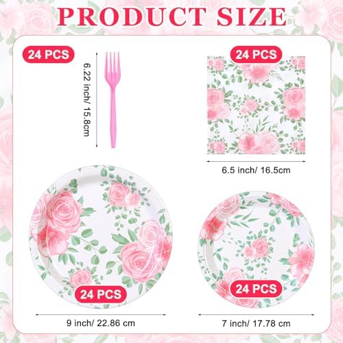 Charming Floral Party Tableware Set for Moments