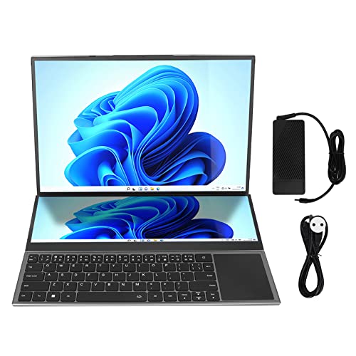 Jectse 16-Zoll-Laptop, 16-Zoll-14-Zoll-Dual-Screen-Touch-Display-Gaming-Laptop, 32-GB-512-GB-SSD-Split-Screen-Laptop, für CoreI7, 13600-mAh-Akku-Büro-Laptop, für Windows 11 – Bild 8