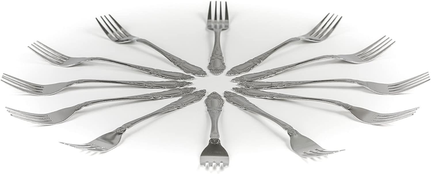 DecorRack 36 Piece Stainless Steel Dinner Fork Set