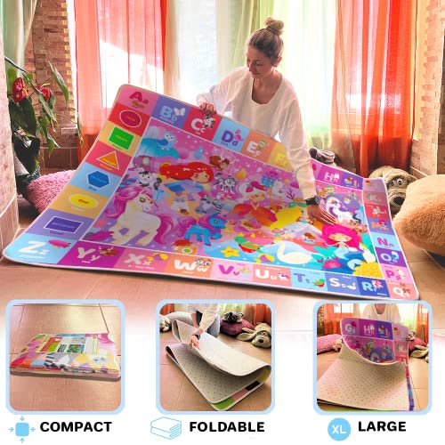 QUOKKA Large Plush ABC Baby Mat for Toddlers