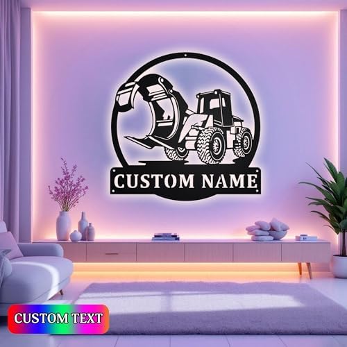 Personalized Metal Wall Art with LED Lighting