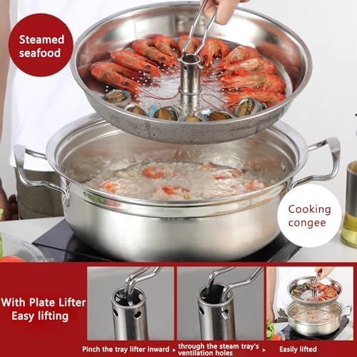 Stainless Steel STEamer Pot for Cooking Soups Stews Seafood