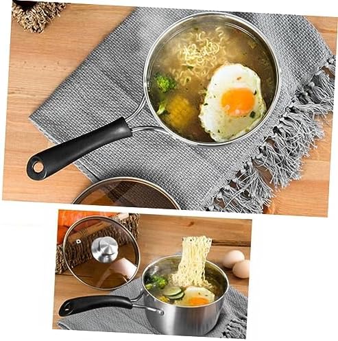 Garneck 16cm Stainless Steel Stockpot with Glass Lid and Steam Hole