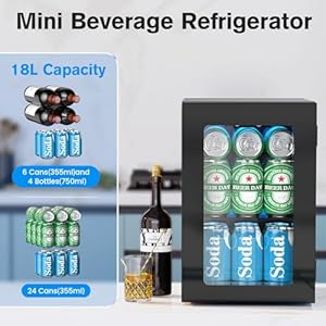   24-Cans-Beverage-Refrigerator-Cooler-Mini-Fridge-Countertop-Drink-Cooler-for-Soda-Canned-Beer-Adjustable-Digital-Temperature-Control-for-Home-Dorm-Office-Black