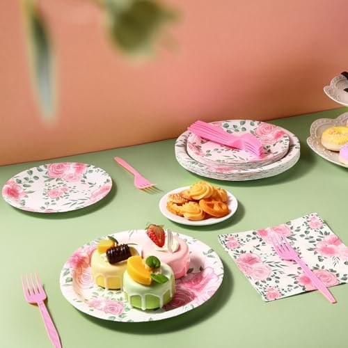Charming Floral Party Tableware Set for Moments
