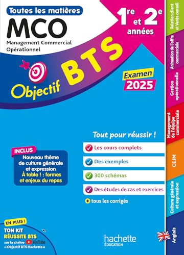 Objectif BTS MCO (1re et 2e années) - Toutes les matières, examen 2025