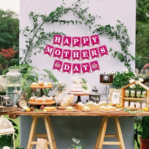 toututu Happy Mothers Day Banner, Mothers Day Decorations for Party, Mother's Day Decoration Banners Backdrop suit for home or outdoor Decor, Happy Mother's Day Banners Background Party supplies - Image 4