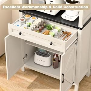 69" Farmhouse Storage Cabinet with Drawer, 6-Tier Tall Kitchen Pantry Cabinet, Large Wood Storage Cabinet with 4 Barn Doors and Adjustable Shelves, Cabinet with Storage for Living Room, Kitchen,Black 69 Farmhouse Storage Cabinet with Drawer 6 Tier Tall Kitchen Pantry Cabinet Large Wood Storage Cabinet with 4 Barn Doors and Adjustable Shelves Cabinet with Storage for Living Room KitchenBlack