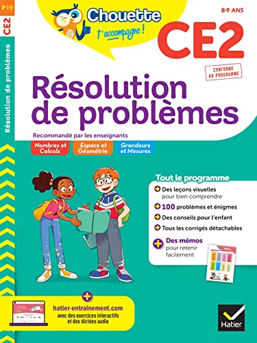 Chouette - Résolution de problèmes CE2: cahier d'entraînement en maths recommandé par les enseignants