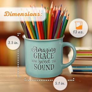   Christian-Art-Gifts-Mint-Green-Camp-Style-Ceramic-Coffee-Mug--13-oz-Microwave-and-Dishwasher-Safe-Novelty-Drinkware-Inspirational-Scripture-Coffee-and-Tea-Mug-with-Worship-Hymn-Song-Amazing-Grace