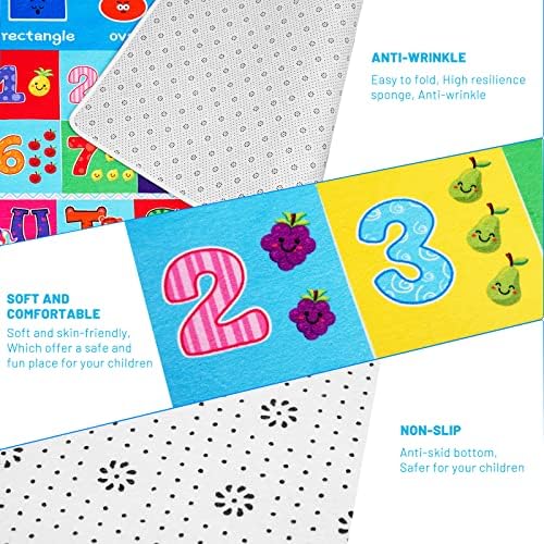 Kentaly Baby Play Mat Educational Rug for Kids Room