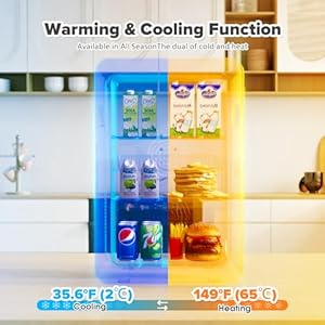   22L30Cans-Mini-Fridge-for-Bedroom-12v-DC-Portable-Cooler-Warmer-Mini-Refrigerator-with-Glass-Front-for-Car-Office-Desk-Dorm-Food-Beverage-Skincare-Makeup-White