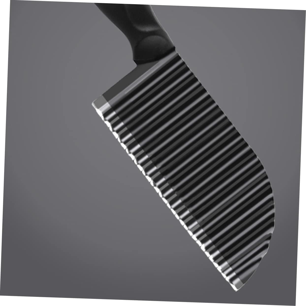 Zerodeko Stainless Steel Wave Slicer Comfortable Grip Black