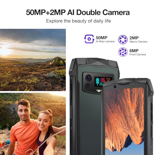 DOOGEE S Mini Outdoor Handy, 4.5 Zoll 15GB+256GB/TF 2TB Outdoor Smartphone, Helio G99 Smartphone ohne vertrag, Android 13 Handy, 50MP+8MP, IP68 Smartphone, 3000mAh Akku/NFC/OTG/Face ID/GPS, Schwarz – Bild 6
