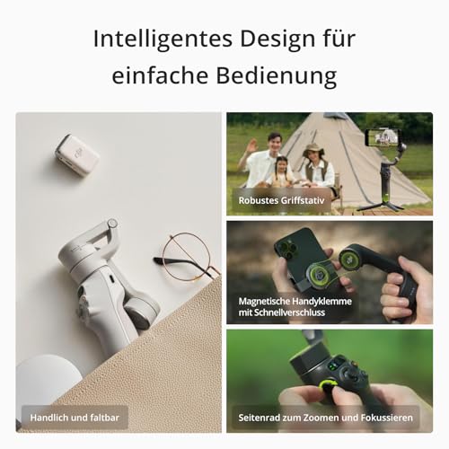 DJI Osmo Mobile 6 Gimbal-Stabilisator für iPhone Android, 3-Achsen-Handy-Gimbal, integrierter Verlängerungsstab, Objektverfolgung, tragbar und faltbar, Vlogging-Stabilisator, YouTube TikTok – Bild 5