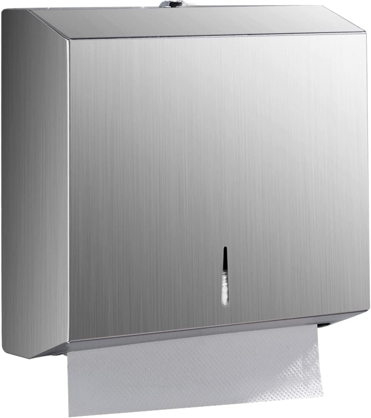 Modunful Paper Towel Dispenser Wall Mount - Commercial Stainless Steel Holder Large Capacity Durable