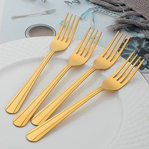 BUYUSE 12-Piece Gold Dinner Fork Set