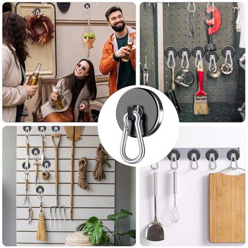 E BAvTE Carabiner Magnetic Hooks 12-Pack 110LBS - Ultimate Storage Solution