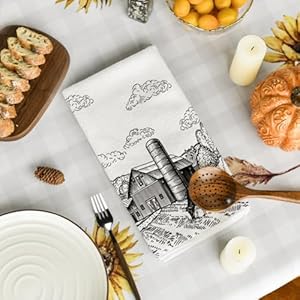   Artoid-Mode-Tractor-Milk-Farm-Kitchen-Towels-Dish-Towels-18x26-Inch-Seasonal-Cow-House-Fall-Decoration-Hand-Towels-Set-of-2