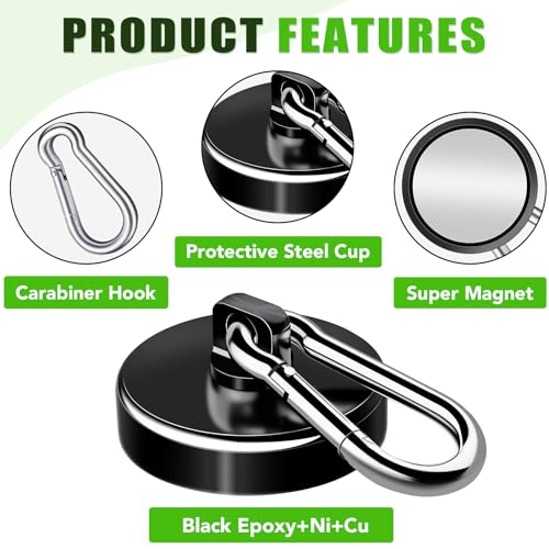 E BAvTE Carabiner Magnetic Hooks 12-Pack 110LBS - Ultimate Storage Solution