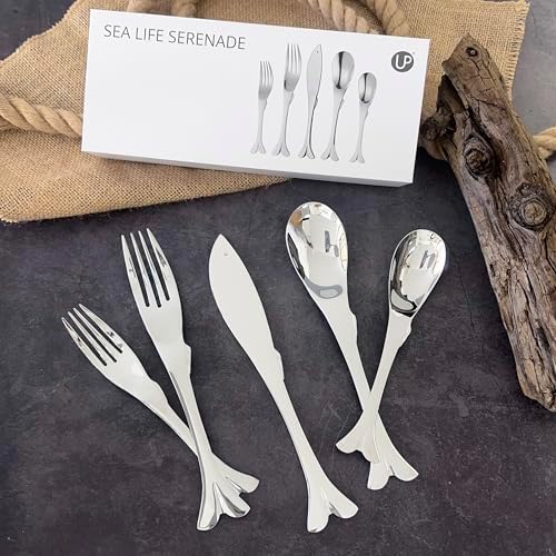 Though Fish Shaped Flatware Set