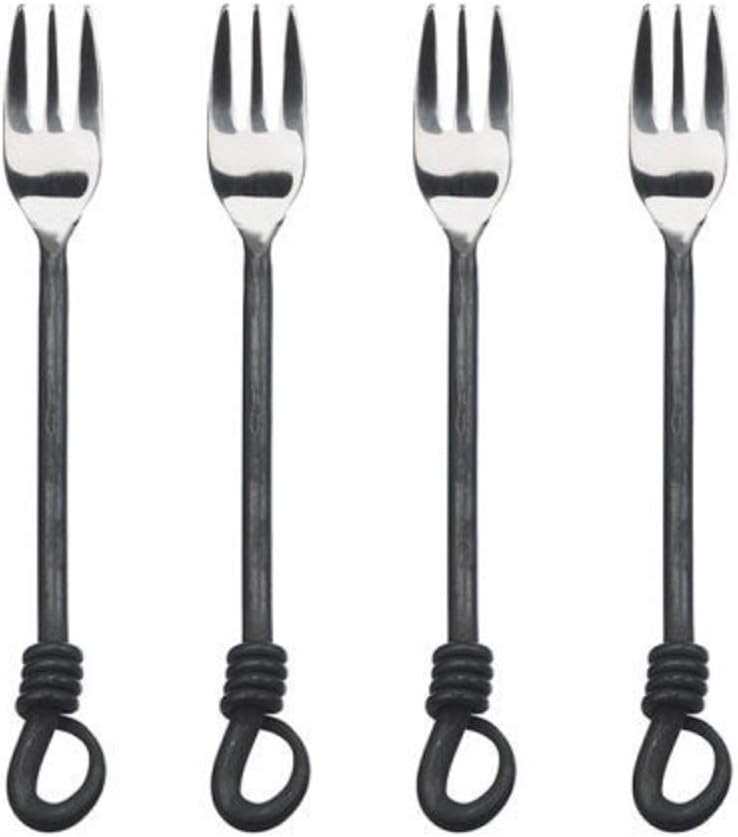 Sleek Durable Twist Shout Cocktail Forks Set of 4