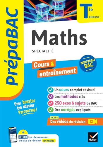 Prépabac - Maths (spécialité) Tle générale - Bac 2025: cours, méthodes & sujets corrigés (programme de Terminale)