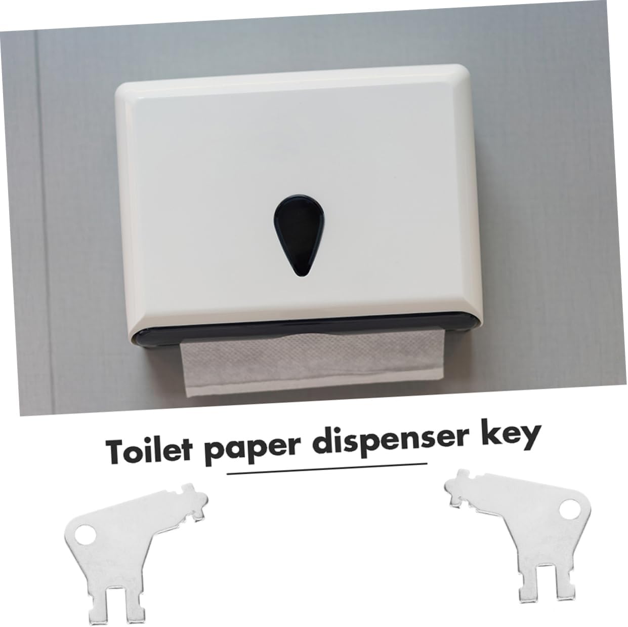 6-Pack Durable Metal Commercial Toilet Paper Dispenser Keys