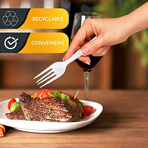 PAMI Heavy Weight Disposable Plastic Forks 200-Pack