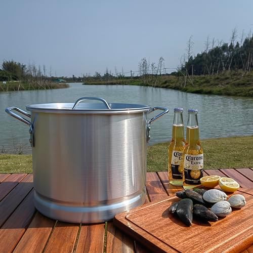 ARC 12 Quart Aluminum Tamale Steamer Pot Silver