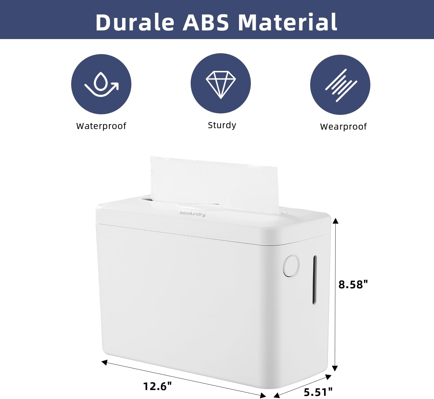 Space-Saving Counter Top Hand Towel Dispenser White