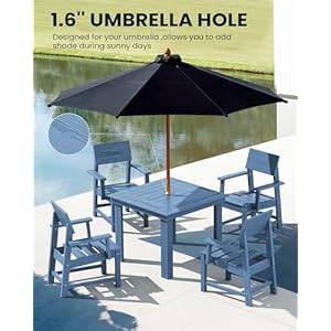   SERWALL-HDPE-Outdoor-Dining-Set-37-inch-Square-Table-and-Chairs-Set-All-Weather-Patio-Dining-Set-5-Piece-Patio-Dining-Furniture-for-Deck-Garden-Backyard-Navy-Blue