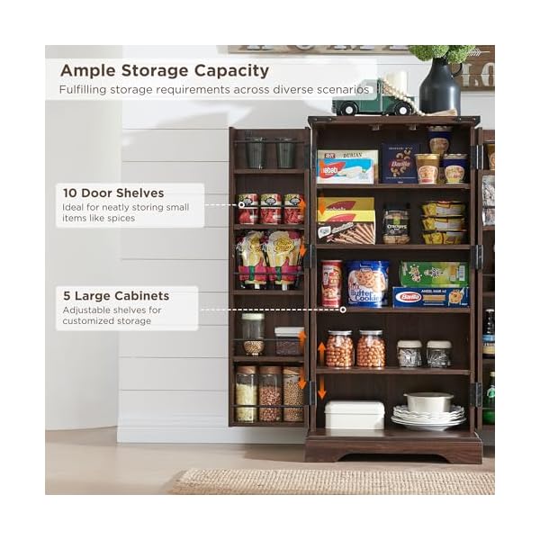   47-Kitchen-Pantry-Farmhouse-Storage-Cabinet-with-Barn-Doors-Organizer-and-Adjustable-Shelves-Rustic-Wood-Cupboard-for-Kitchen-Dining-Room-Bathroom-and-Hallway-Brown