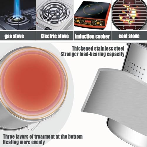 Wzglod Heavy Duty Stainless Steel Steamer Pot Set