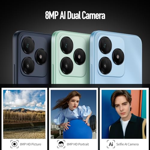 Wiko T20 Smartphone 4 GB + 128 GB, 5000 mAh Batterie, 6,56-Zoll-HD+-Display, Octa-Core-Prozessor, Android 13 Mobile Phone, 4G Dual-SIM, Fingerabdruck/OTG/3 Steckplätze/3,5-mm-Buchse,Blau – Bild 6