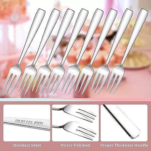24-Piece Stainless Steel Dessert Forks for Elegance and Comfort