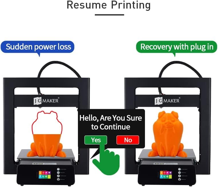 JG MAKER Magic A5S 3D Drucker Stabile Blechstruktur, Stromausfall Druck fortsetzen,Sensor Filament, Große Struktur 305 * 305 * 320 mm Für Industrie Schule Heim – Bild 6